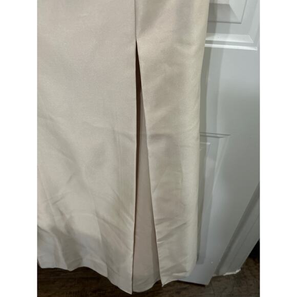 Alfred Sung Champagne One Shoulder Prom Dress - Size 0, EUC - Picture 6 of 7